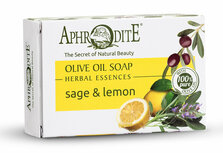 Aphrodite Pure Olijfolie Scrubzeep Salie &amp; Citroen