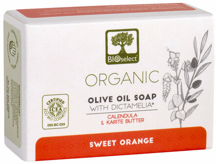 BIOselect Biologische Olijfzeep voor Baby&#039;s en/of Kinderen (Sweet Orange)