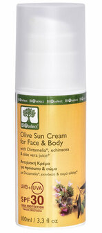 BIOselect Organic Olive Face &amp; Body Sun Cream SPF30