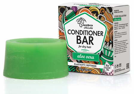 Olive-elia Conditioner Bar voor Droog Haar (Alo&euml; Vera) - 80 gram
