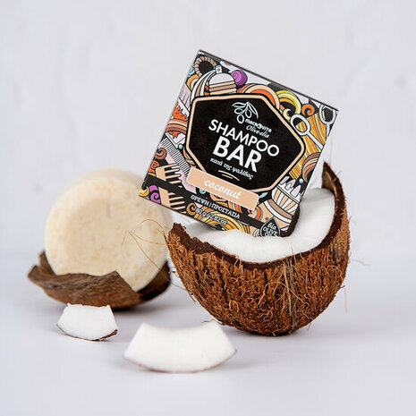 Olive-elia Shampoo Bar tegen Gespleten Haarpunten (Kokos) - 80 gram