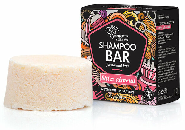Olive-elia Shampoo Bar voor Normaal Haar (Amandel) - 80 gram